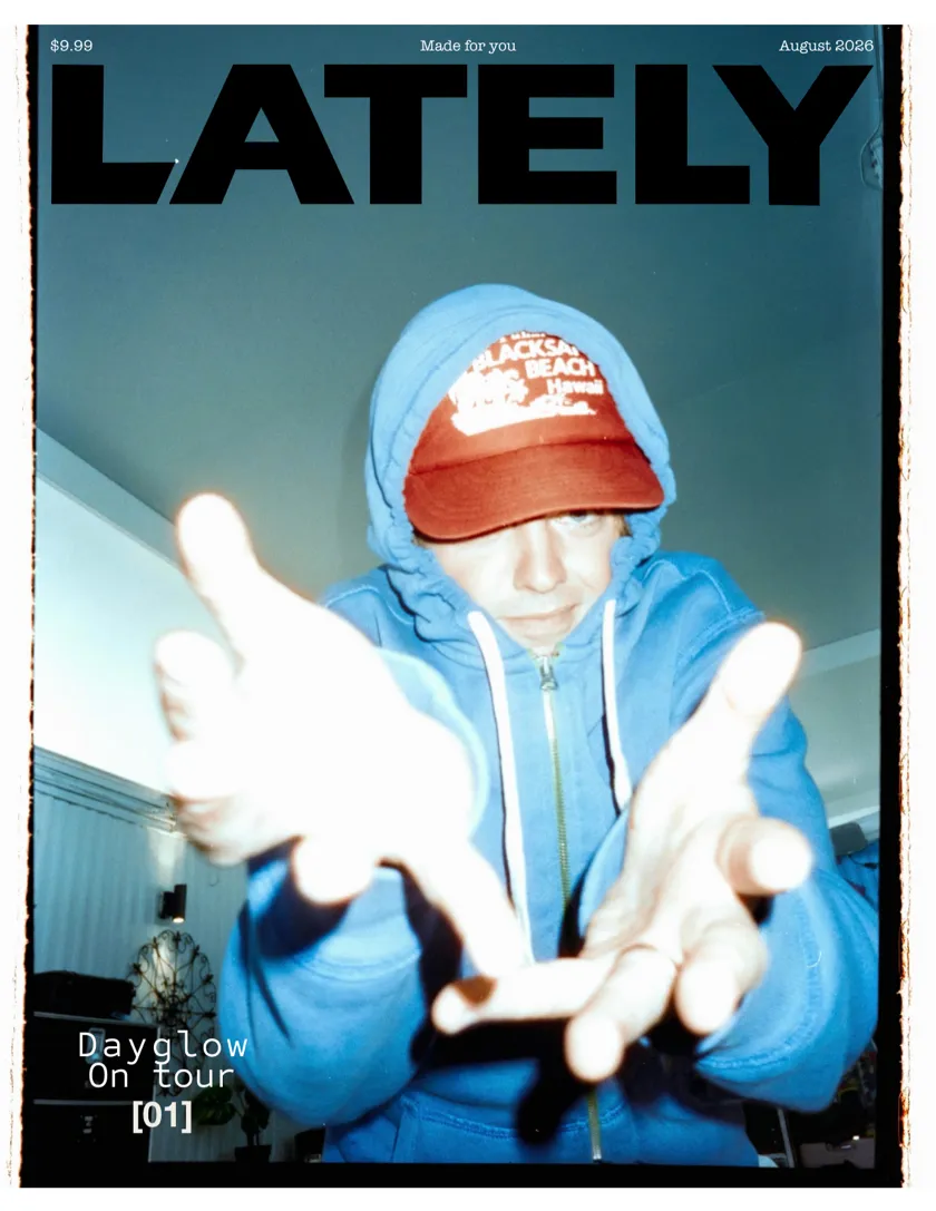 Cover of Dayglow On Tour, a Lately magazine made by a touring band